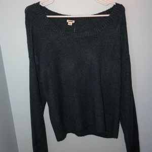 Crop off the shoulder sweater